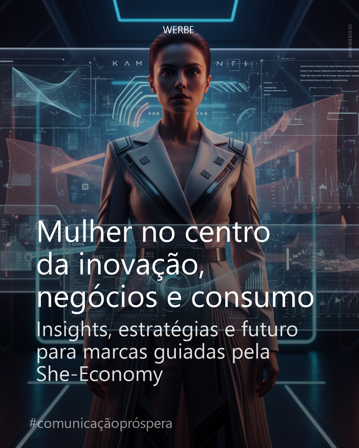 Mulher no centro da inovação, negócios e consumo