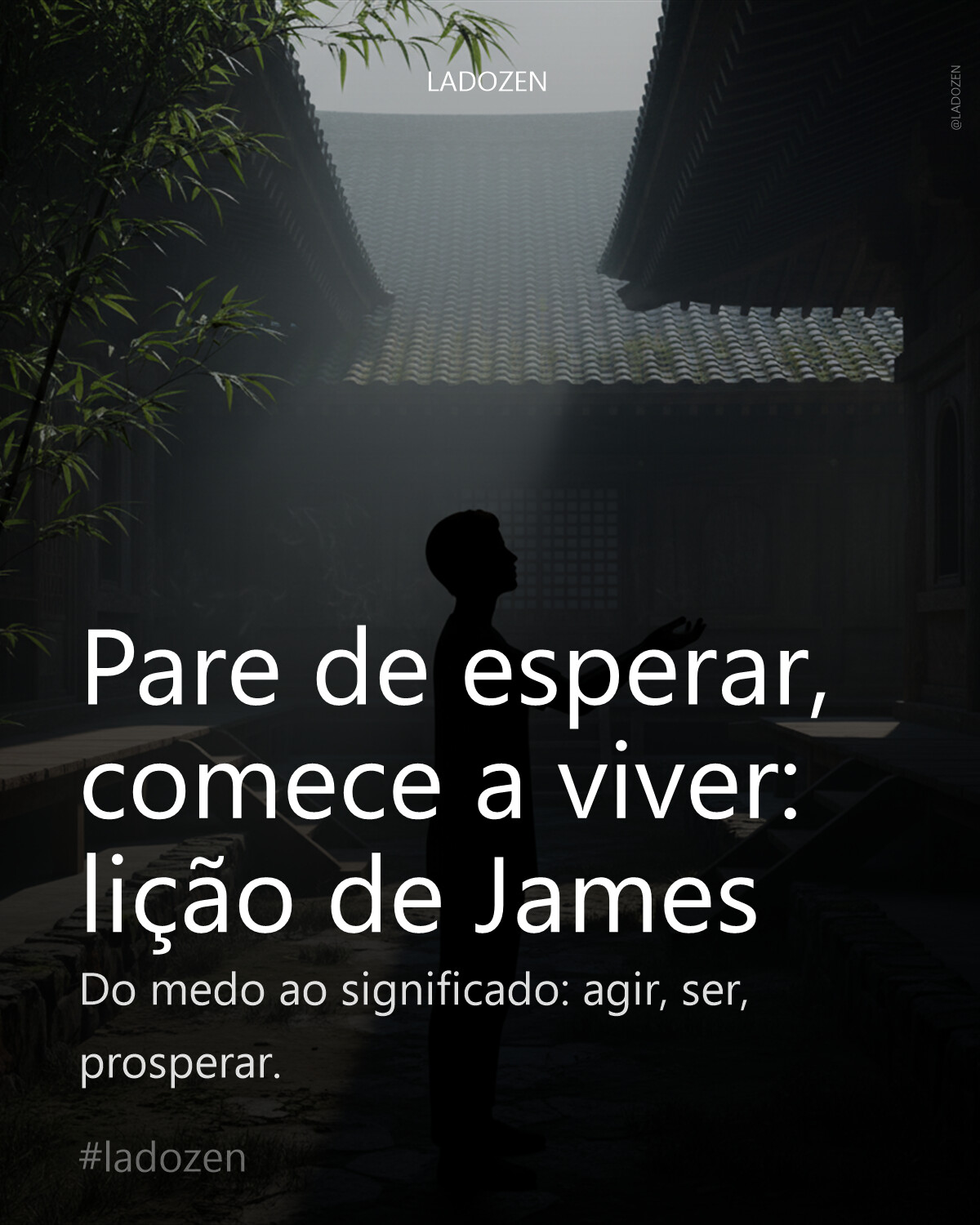 Pare de esperar, comece a viver: lição de James