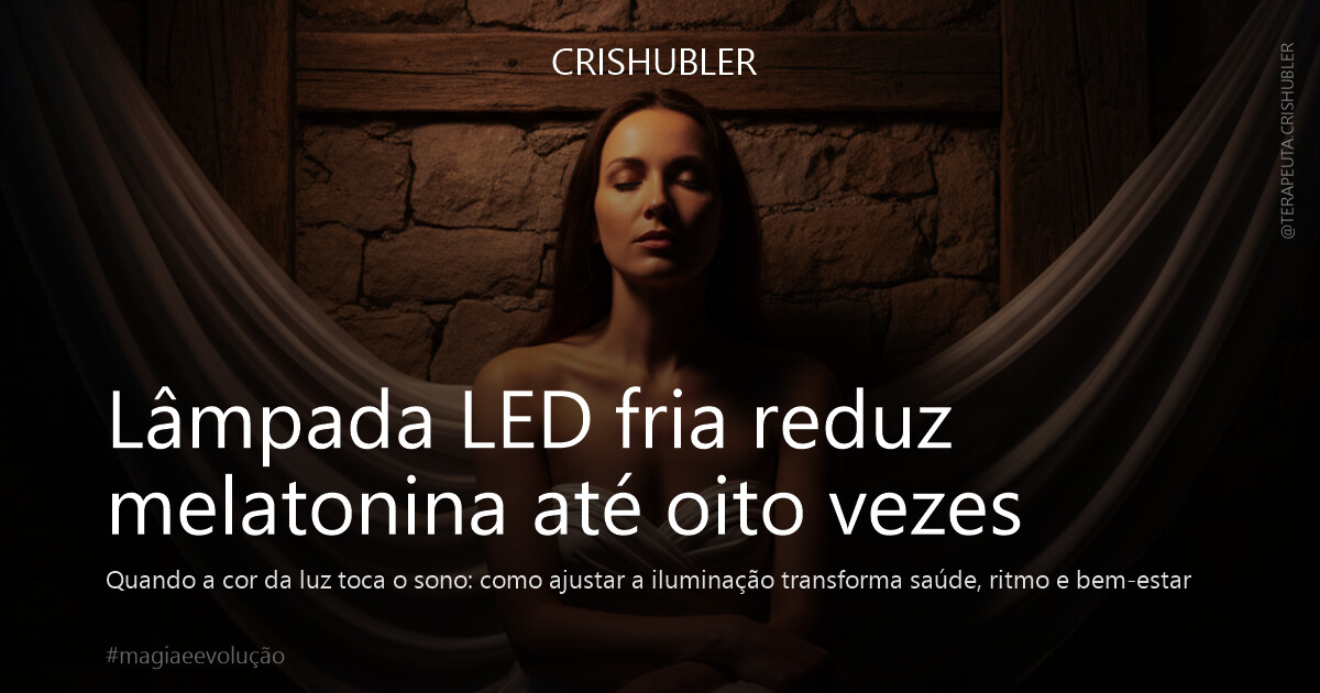 Lâmpada LED fria reduz melatonina até oito vezes