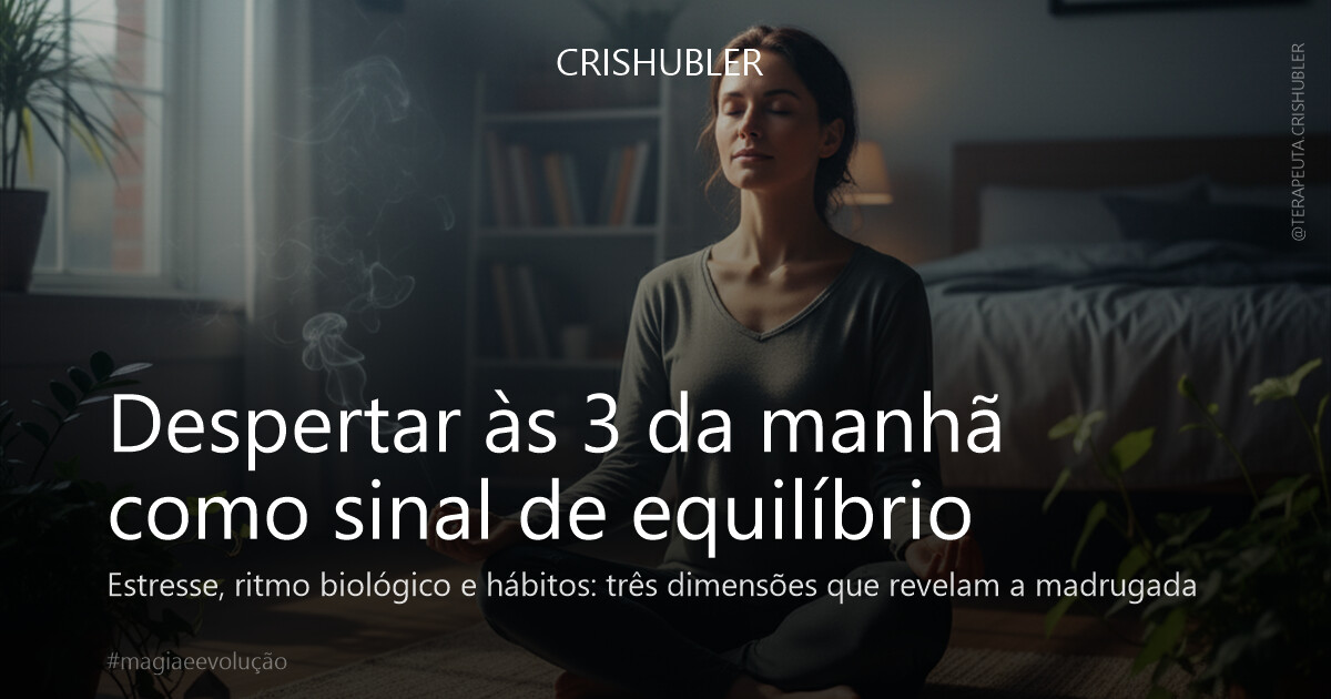 Despertar às 3 da manhã como sinal de equilíbrio