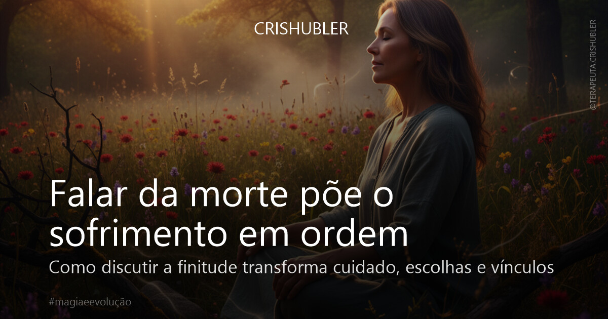 Falar da morte põe o sofrimento em ordem