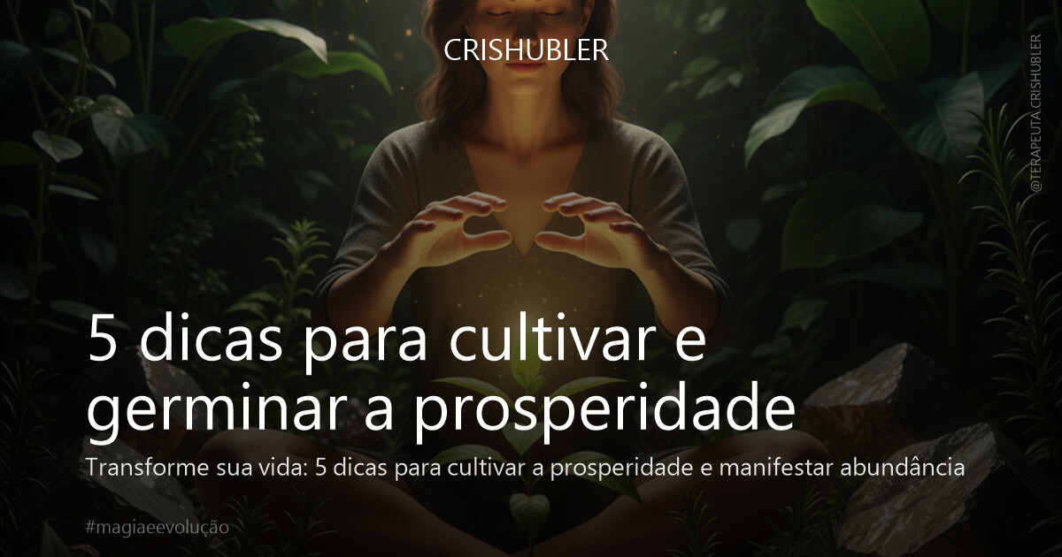 Uma figura feminina em um estado de profunda meditação ou contemplação, suas mãos estendidas suavemente sobre um broto jovem e vibrante que emana uma luz dourada etérea. Ao redor, cristais de pirita brilham com reflexos metálicos e ervas como alecrim se entrelaçam em um fundo texturizado de folhagem verde escura e terra fértil. A cena é banhada por uma luz dramática de alto contraste, criando sombras profundas e realçando a vitalidade dos elementos. Atmosfera de esperança, crescimento e manifestação silenciosa. Detalhes ultra-realistas, cinematográfico, 4K, HDR.