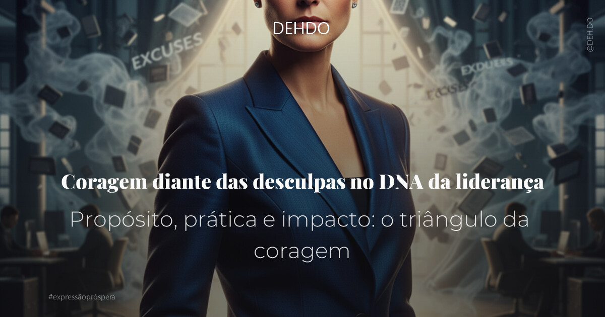 Coragem diante das desculpas no DNA da liderança