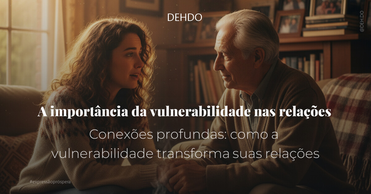 Cena cinematográfica ultra-realista 4k de duas pessoas de diferentes gerações ou origens compartilhando um momento de vulnerabilidade e conexão. Um deles tem uma expressão de abertura sincera, enquanto o outro demonstra escuta empática e acolhimento. A luz dourada do final de tarde ilumina suavemente seus rostos, realçando texturas da pele e expressões genuínas. Atmosfera de conforto, segurança e confiança mútua. Detalhes sutis no ambiente que sugiram um espaço pessoal e acolhedor, como uma xícara de chá ou um livro. Cores quentes e vibrantes com contraste elevado, transmitindo emoção e autenticidade. Estilo de fotografia de retrato documental íntimo.