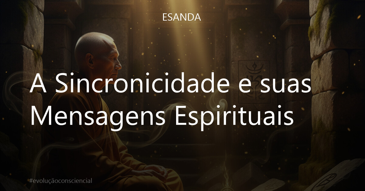 Um monge ou sábio, de perfil sereno e introspectivo, meditando em meio a ruínas antigas de um templo, banhado por uma luz dourada e etérea que filtra através de frestas. Partículas de incenso ou fumaça sutilmente iluminadas dançam no ar, formando padrões que conectam elementos simbólicos discretos – talvez um pequeno livro aberto, um símbolo espiritual gravado na pedra e um raio de luz que aponta para um detalhe específico. Textura de pedra antiga e desgastada, musgo suave, contraste profundo entre luz e sombra. Atmosfera de mistério e revelação silenciosa. Detalhes ultra realistas, qualidade cinematográfica, HDR.