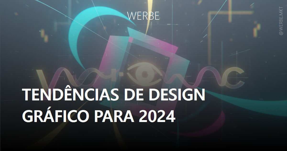 Uma composição visual futurista e minimalista, onde elementos gráficos abstratos flutuam em um espaço etéreo. Predominância de tons vibrantes de ciano, magenta e amarelo em gradientes suaves que se mesclam com texturas digitais sutis e linhas limpas. Um cubo translúcido, talvez com um olho estilizado em seu interior, reflete feixes de luz que se conectam a formas tipográficas experimentais, levemente animadas. A atmosfera é de inovação silenciosa, com foco na convergência da criatividade humana e inteligência artificial. Iluminação dramática que realça profundidade e transparência.
