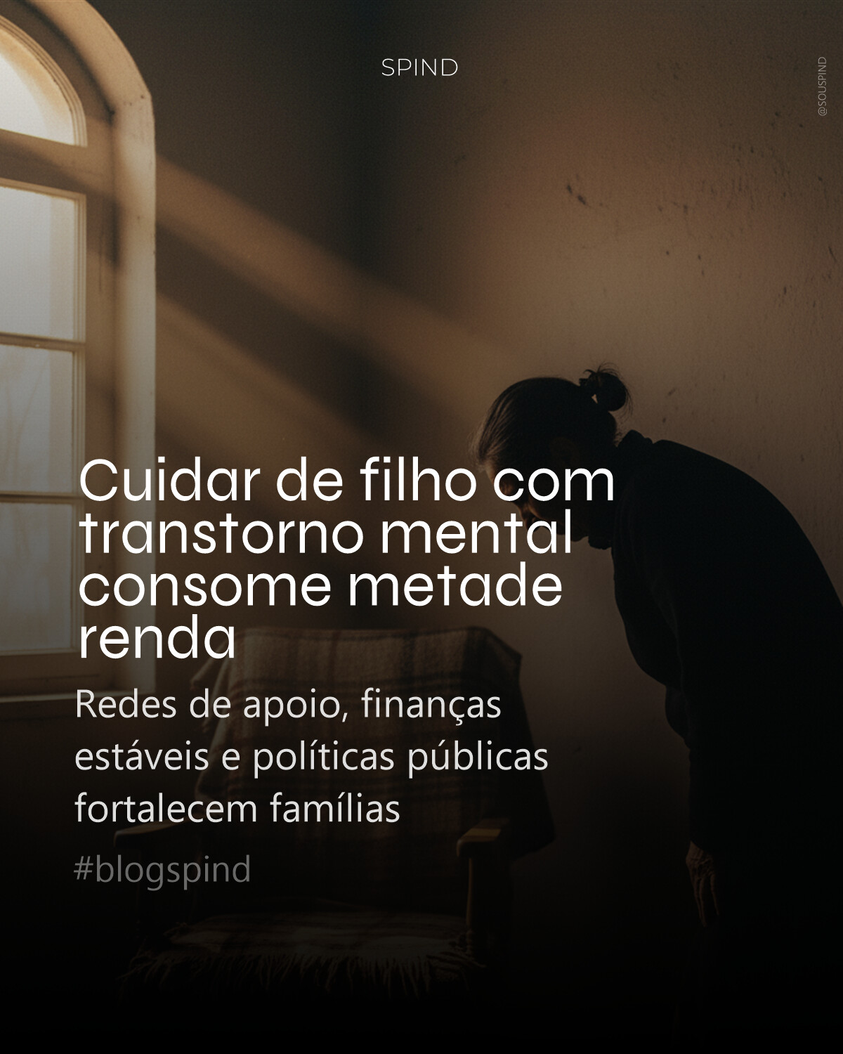 Cuidar de filho com transtorno mental consome metade renda