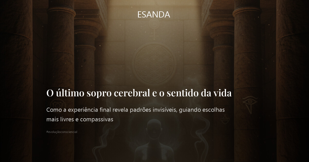 O último sopro cerebral e o sentido da vida