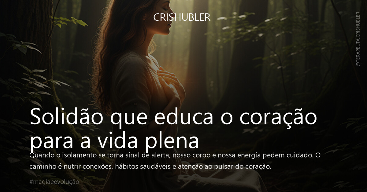 Solidão que educa o coração para a vida plena