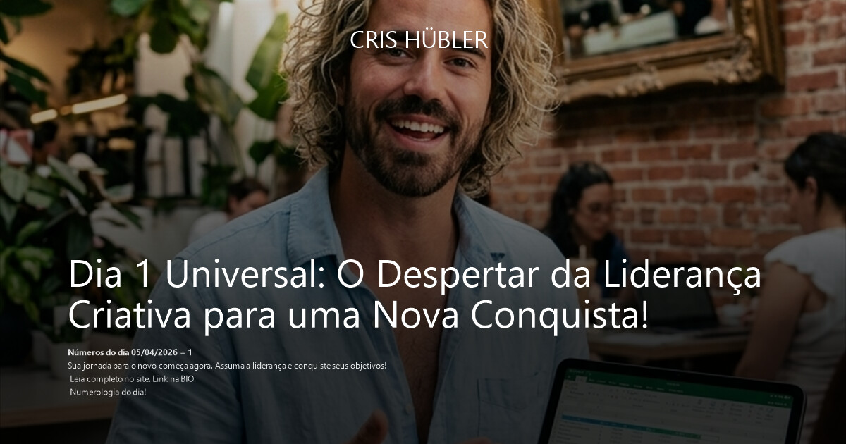 Dia 1 Universal: O Despertar da Liderança Criativa para uma Nova Conquista!
