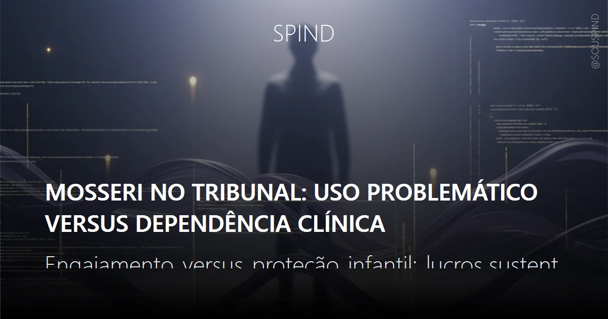 Mosseri no tribunal: uso problemático versus dependência clínica