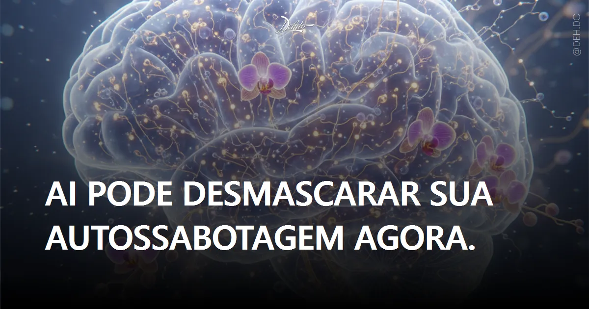 Um cérebro humano translúcido, etéreo, com veias luminosas que se conectam a um intrincado padrão de circuitos de luz sutil. Nas sinapses, florescem pequenas orquídeas roxas e douradas, simbolizando o florescer da consciência e a superação. A paleta de cores predominante é de tons suaves de azul, violeta e ouro pálido, com texturas que remetem a veludo e seda eletrônica. Uma atmosfera de clareza mental e renovação, com partículas de luz flutuando, como poeira estelar interna.